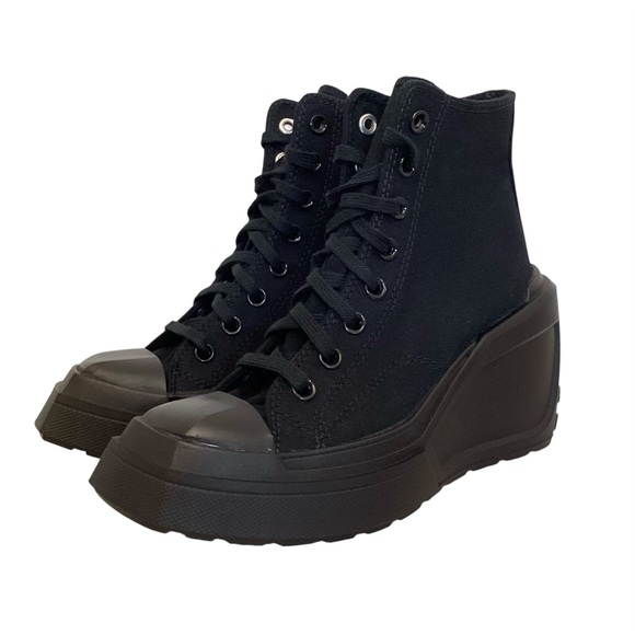 Converse 6 NWOT Chuck Taylor 70 De Luxe Wedge Hi Women’s Black Sneakers Shoes - Picture 16 of 16
